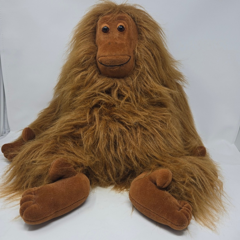 VTG‎ Plush Creations Orangutan Monkey Ape Hairy Shaggy Stuffed Animal Toy 1988